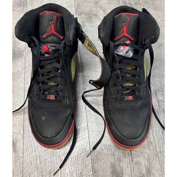 Jordan Fusion 5 Shoes Mens 13 Varsity Red Black Athletic Sneakers‎ with Box main image 8
